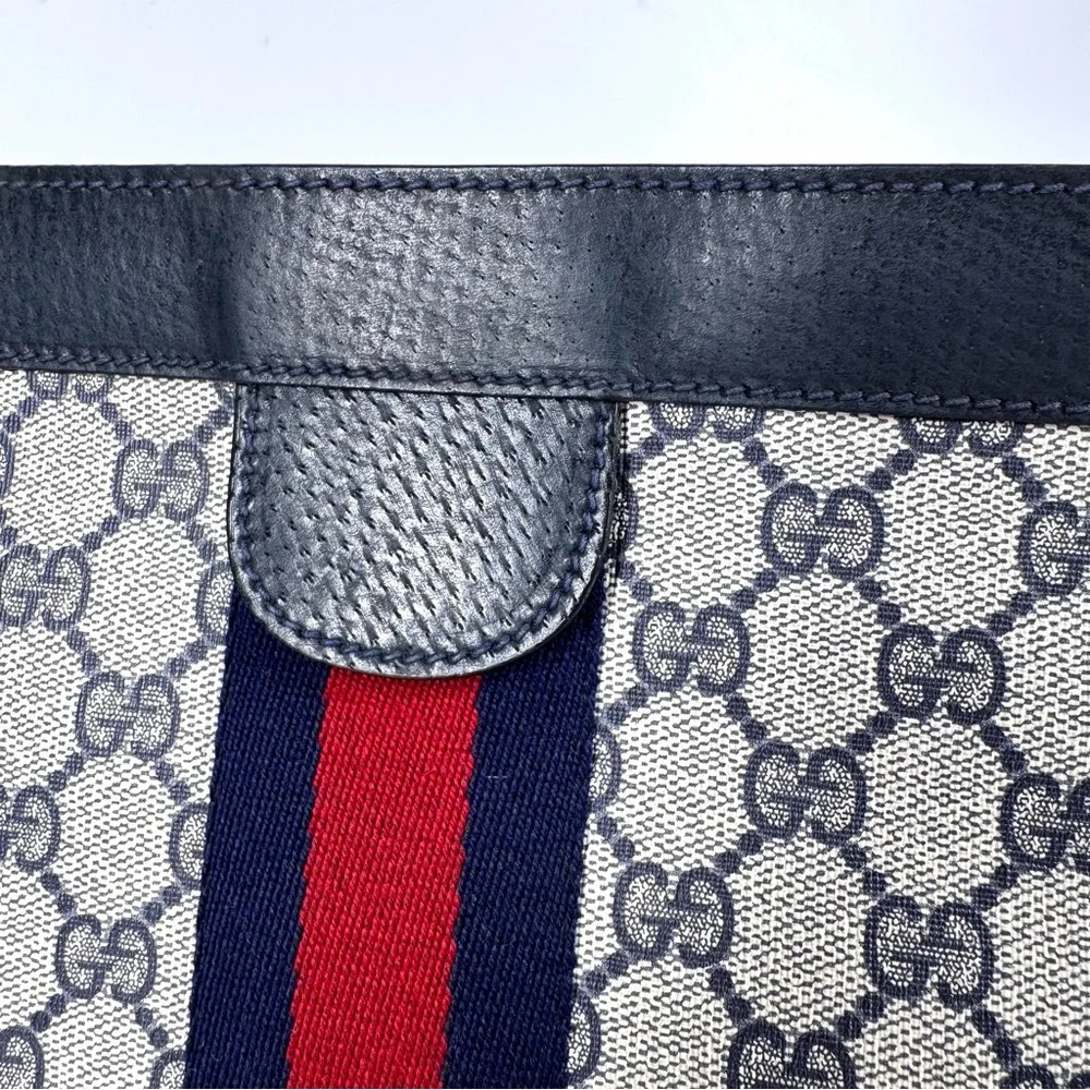 Navy Blue Gucci Ophidia Clutch - Picture 10 of 17